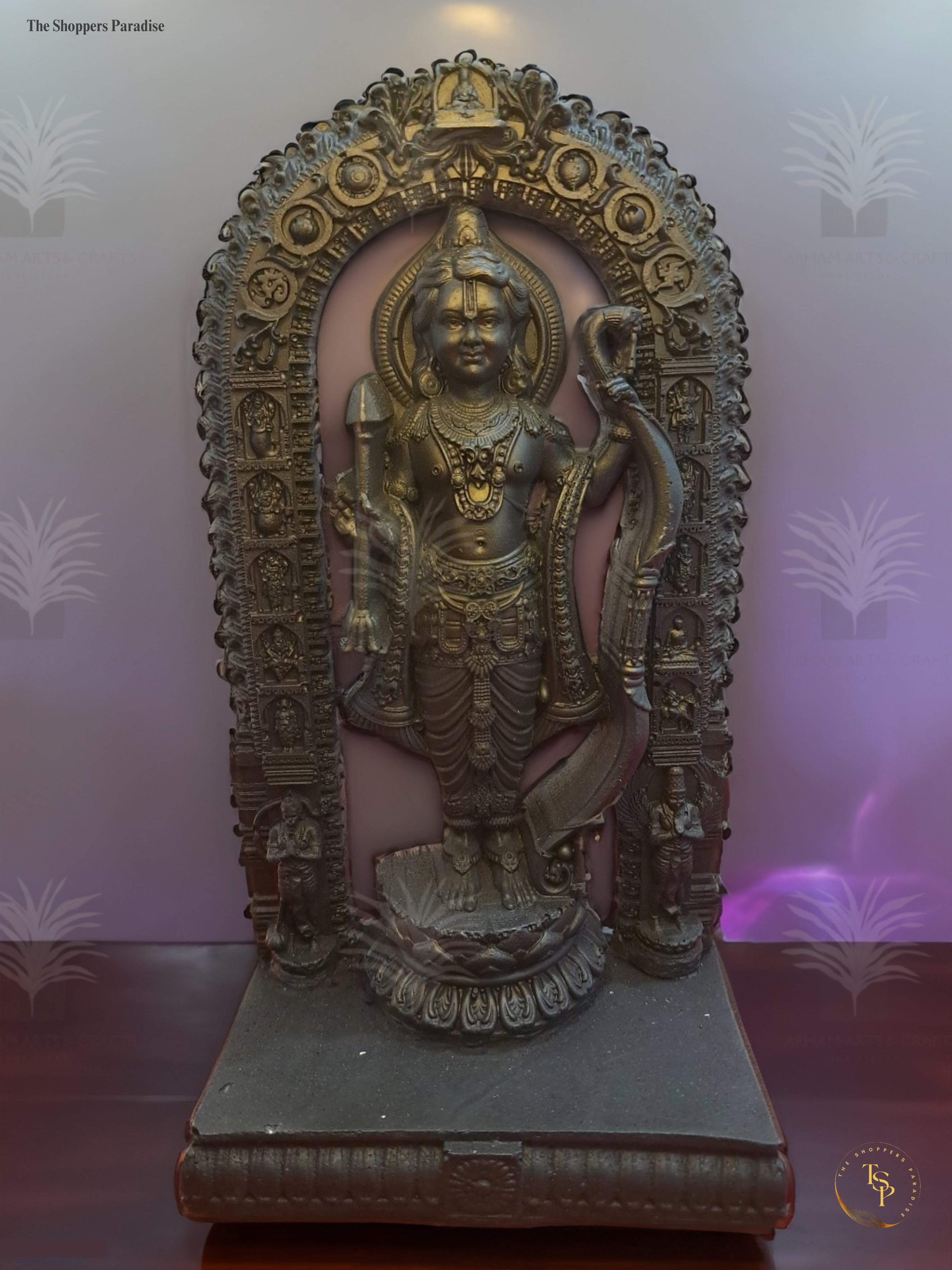 Divine Ram Lalla Idol Ayodhya | Handcrafted Lord Rama Murti for Home Puja | 7 Inch Ram Lalla Statue | Spiritual Decor for Blessings and Harmony