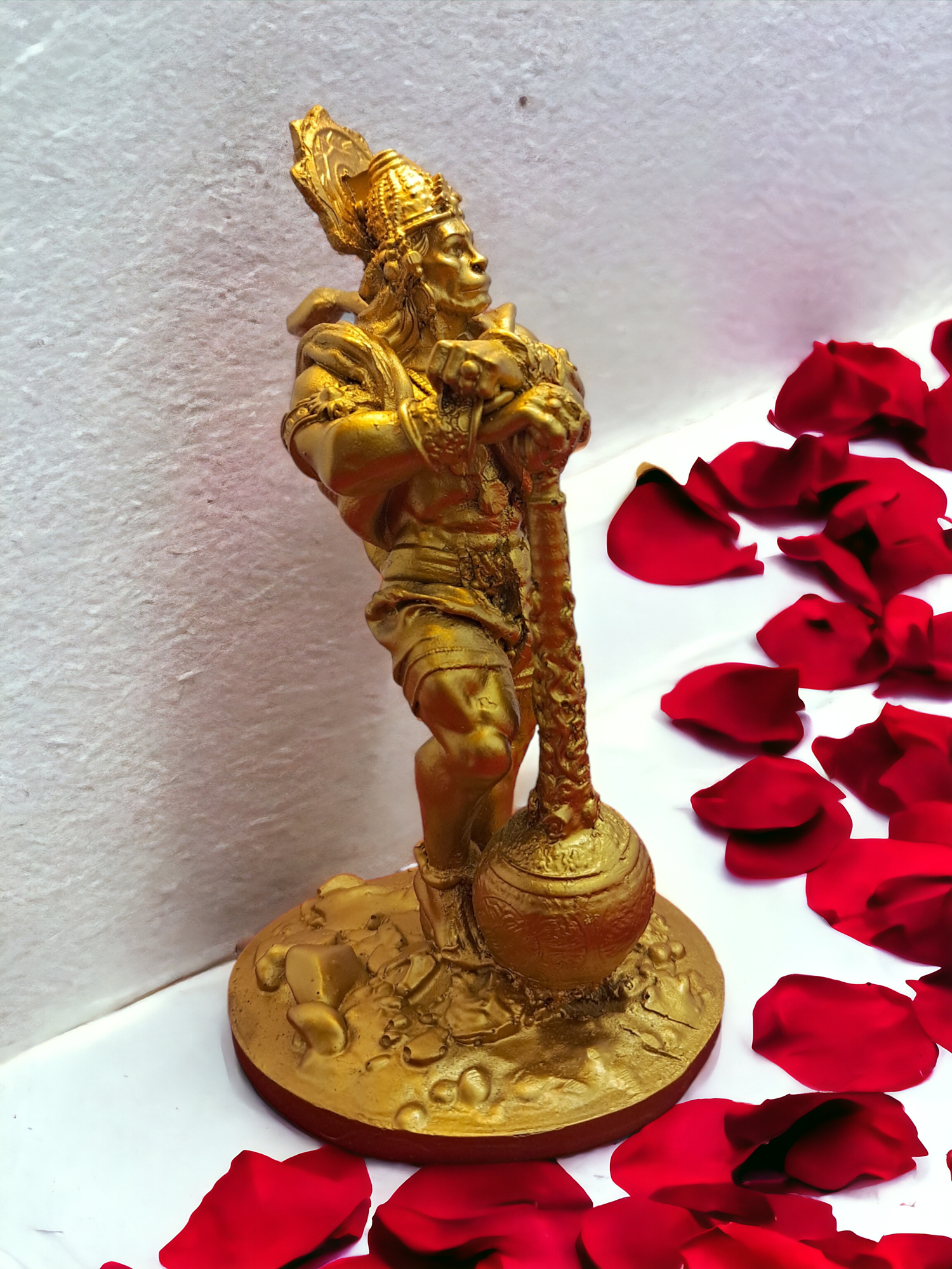 Sacred Hanuman Idol | Handcrafted Lord Hanuman Statue for Home Puja | 8 Inch Hanuman murti | Bring Strength and Devotion to Your Spiritual Space