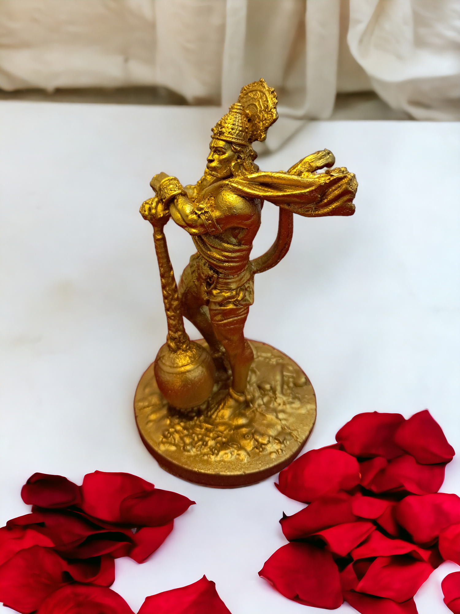 Hanuman Idol | Handcrafted Lord Hanuman Statue for Home Puja | 4.5 Inch Hanuman Ji Murti | Bring Strength and Devotion to Your Spiritual Space