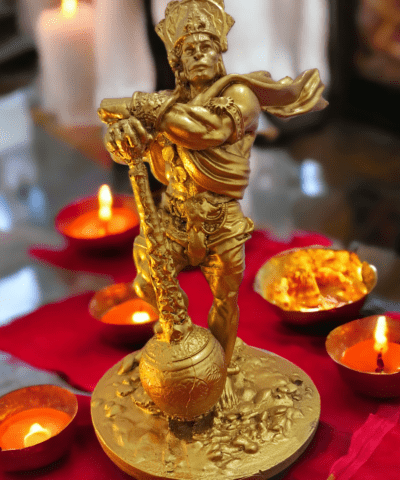 Sacred Hanuman Idol | Handcrafted Lord Hanuman Statue for Home Puja | 8 Inch Hanuman murti | Bring Strength and Devotion to Your Spiritual Space