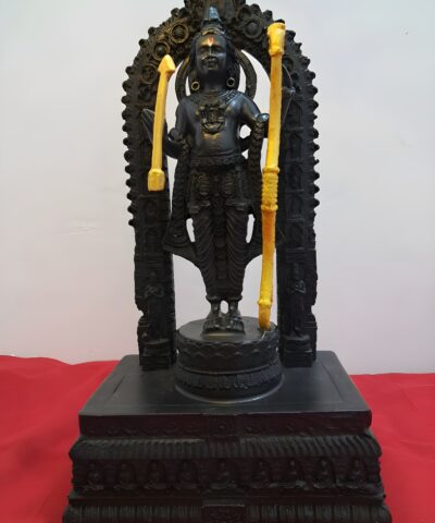 Divine Ram Lalla with Golden Dhanush Idol Ayodhya | Handcrafted Lord Rama with Golden Dhanush Murti for Home Puja | 12 Inches Ram Lalla Statue | Spiritual Decor for Blessings and Harmony