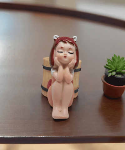 Dreaming Girl with Barrel Designed Resin pots for Home,Office and Garden for Indoor and Outdoor use
