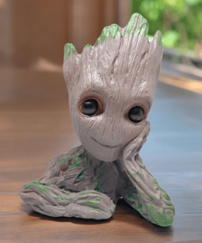Thinking Groot Succulent Pot Flower Pot Pens Holder Desk or Cute Planters Tabletop Miniature Plants Pot for Indoor Outdoor Garden use