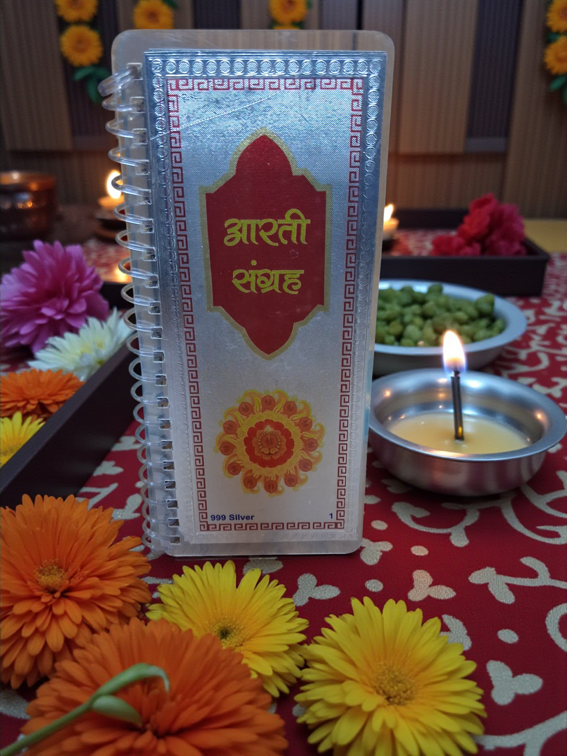 Premium Aarti Sangrah | Hallmarked Pure Silver | Premium Velvet Gift Box | Devotional Religious Gift Item