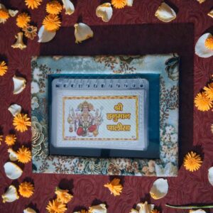 999 Pure Silver Hanuman Chalisa & Aarti Book | Hallmarked Silver Religious Gift | Premium Velvet Box | Hindu Devotional Gift for Home & Temple