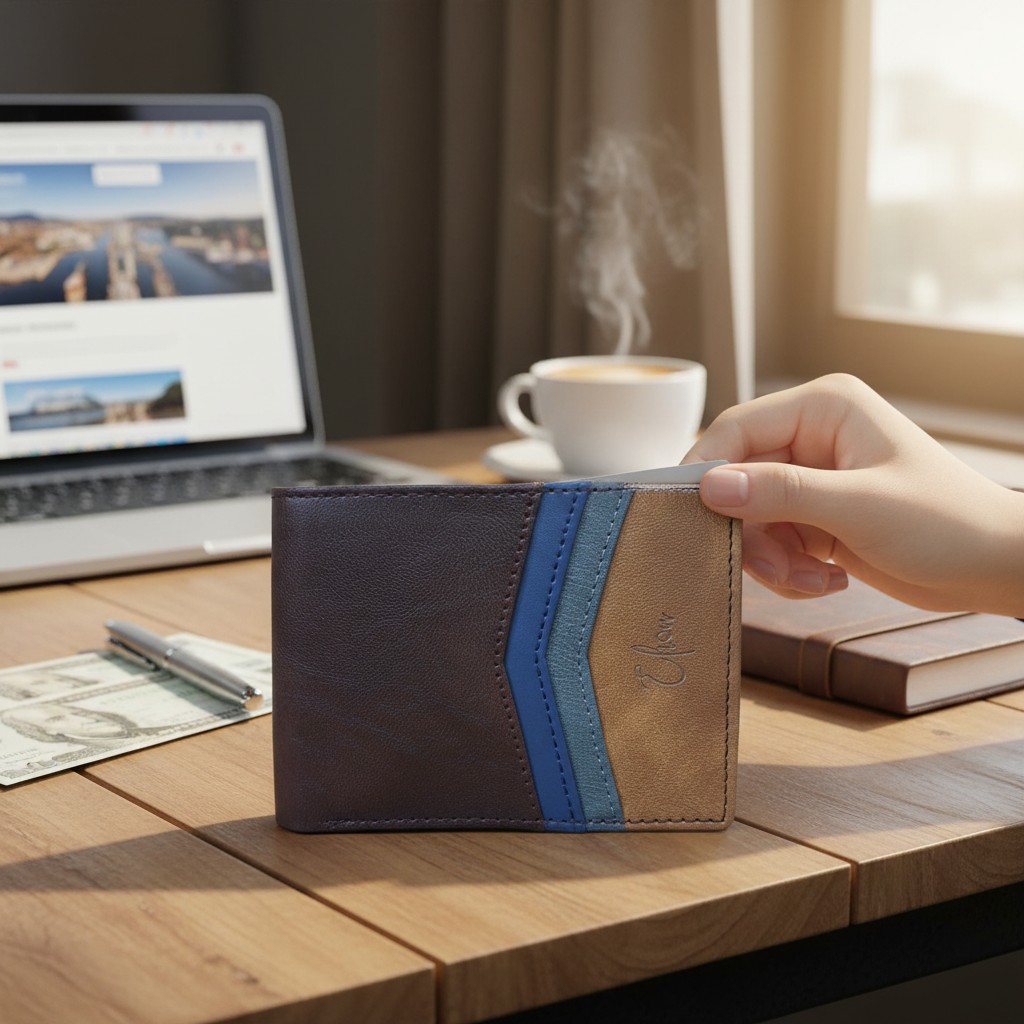 Vegan Leather Bi-Fold Wallet – Stylish, Sustainable & Functional