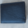 Black vegan leather bifold wallet for men with slim minimalist design