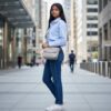 Elegant women’s crossbody handbag made from premium vegan leather