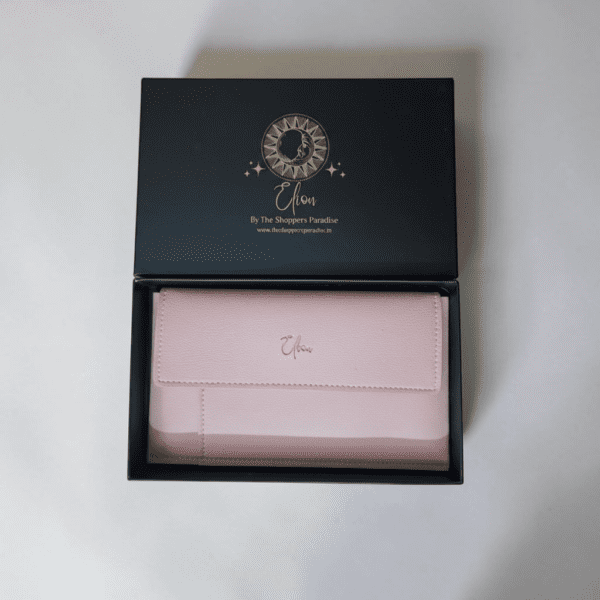 Ladies wallet clutch purse with card holder slots and coin zipper pocket