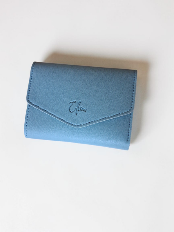 Designer light blue women’s wallet purse